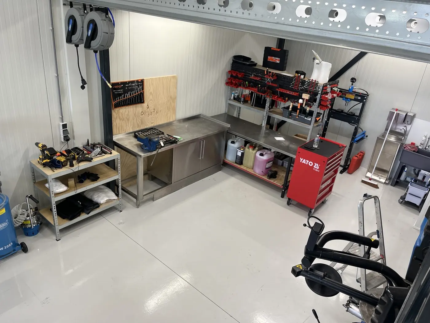 Professioneel gereedschap in de werkplaats